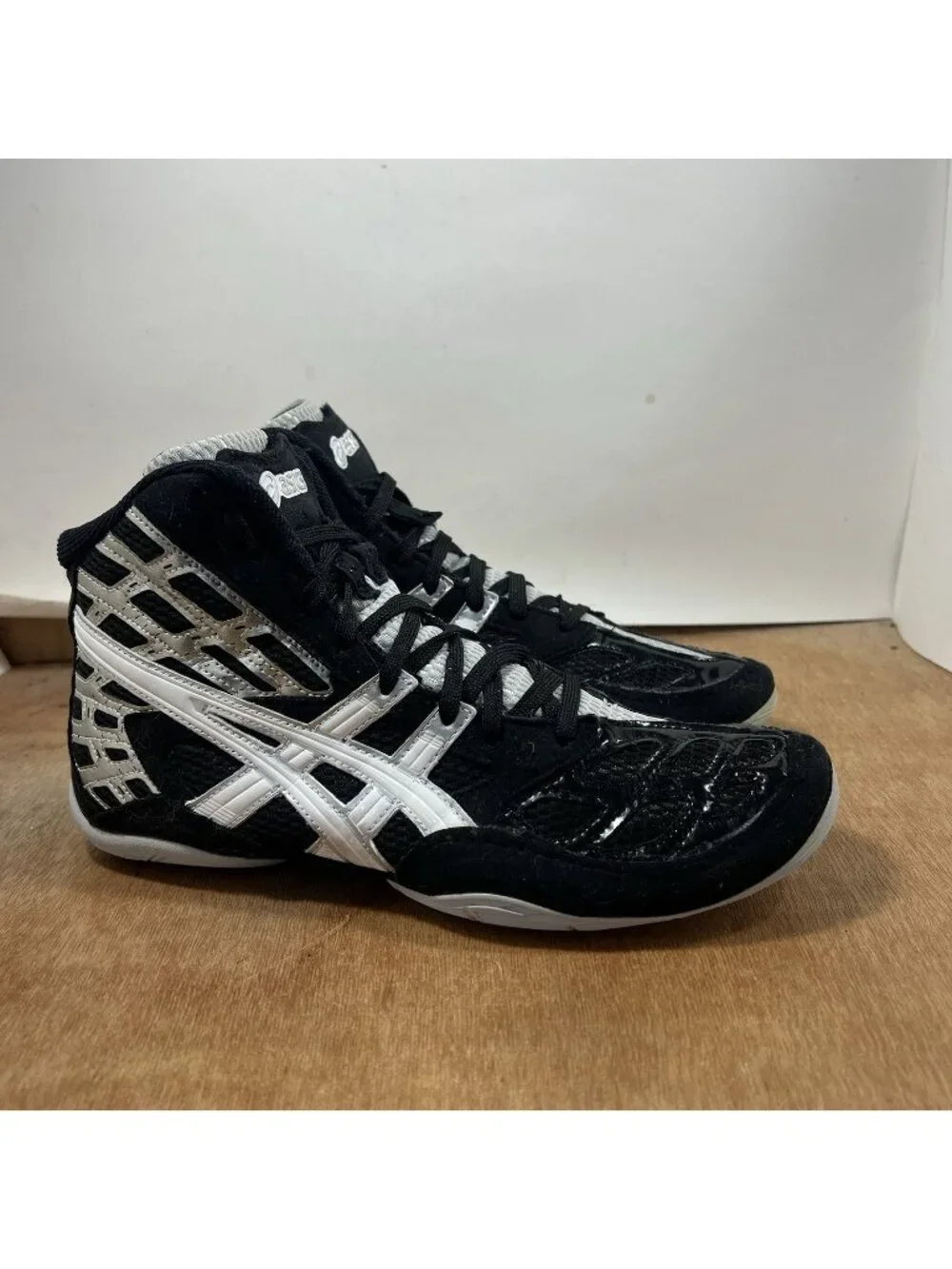 Asics Split Second Men's Size 9 Black Wrestling Shoes Sneakers J203Y